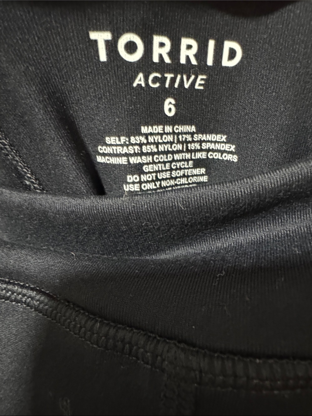Torrid size 6 Bombshell Capri Legging - Performance Core Black - Picture 6 of 8